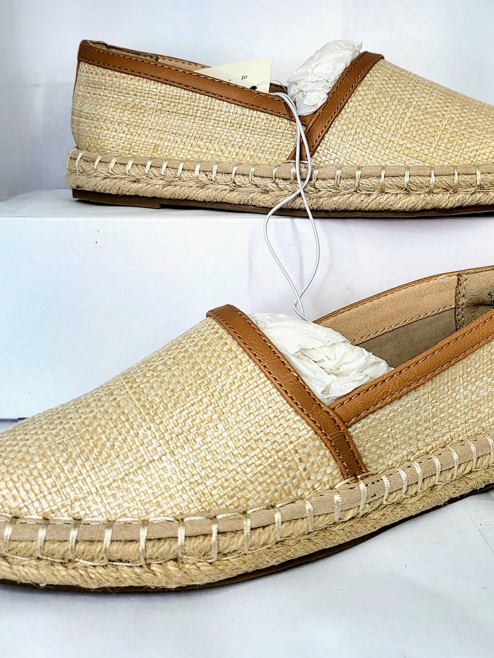 NIB - a new day 'Maggie' Woven Espadrille Flats Natural/Tan - Women’s Size 5